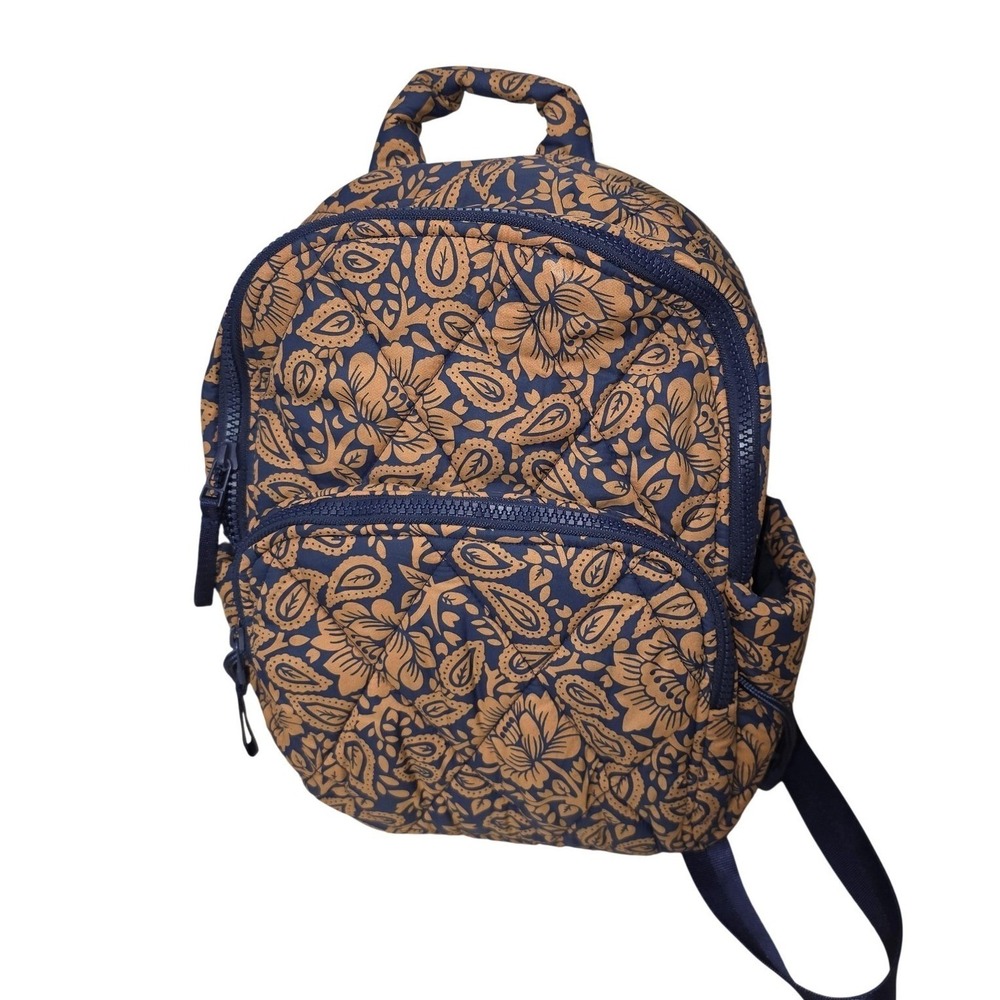 Vera Bradley Banbury Backpack Lotus Montage Roasted Pecan‎ Small Quilted Travel